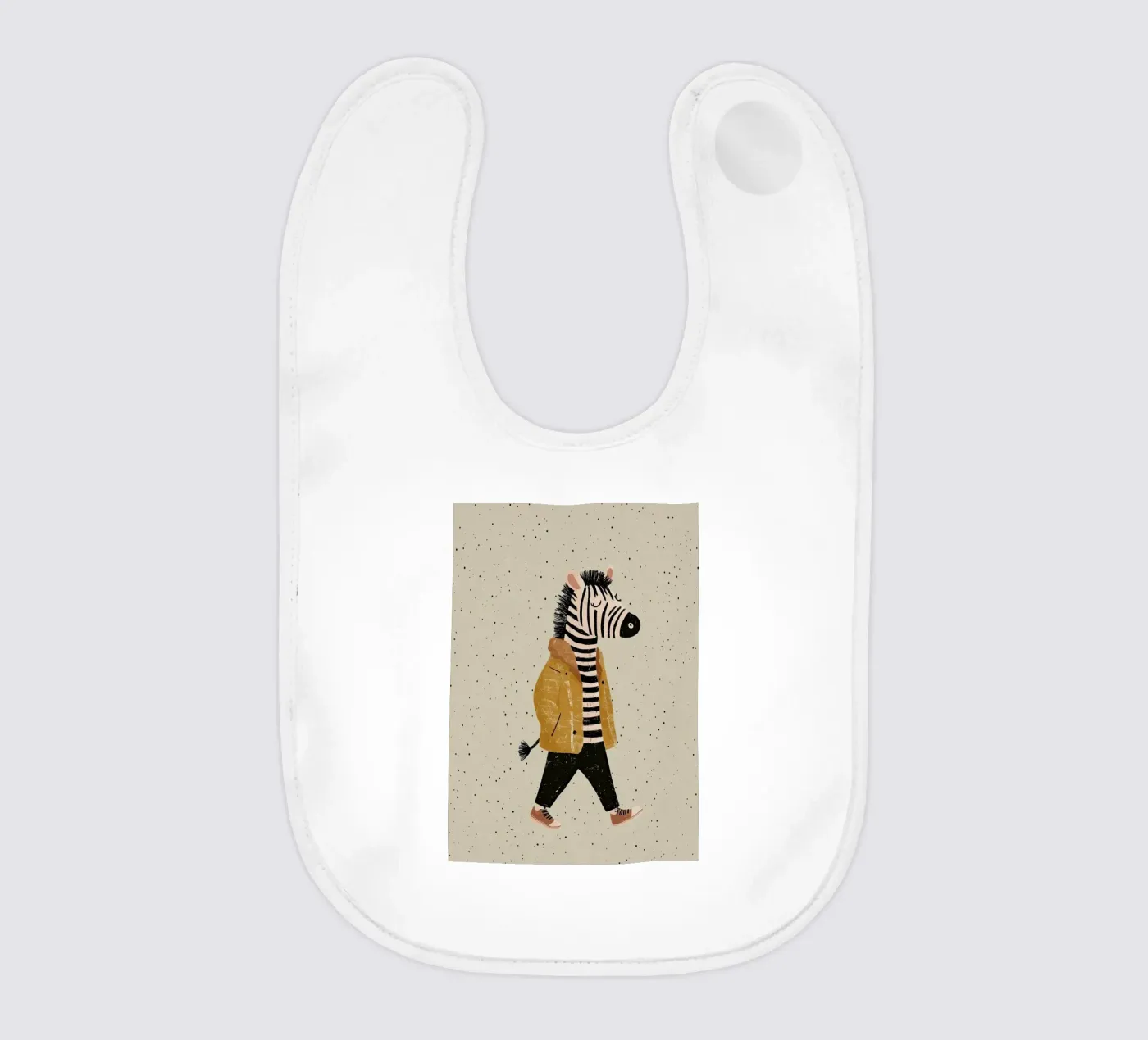 Zebra che cammina bavaglino da Little Art Lab