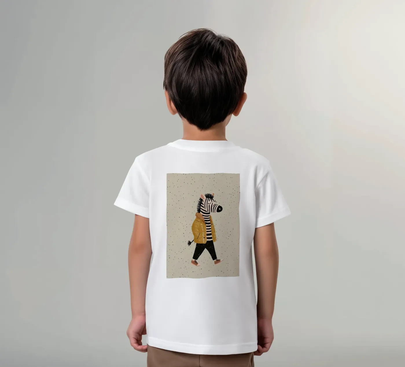 Zebra walking t-shirt bambini da Little Art Lab