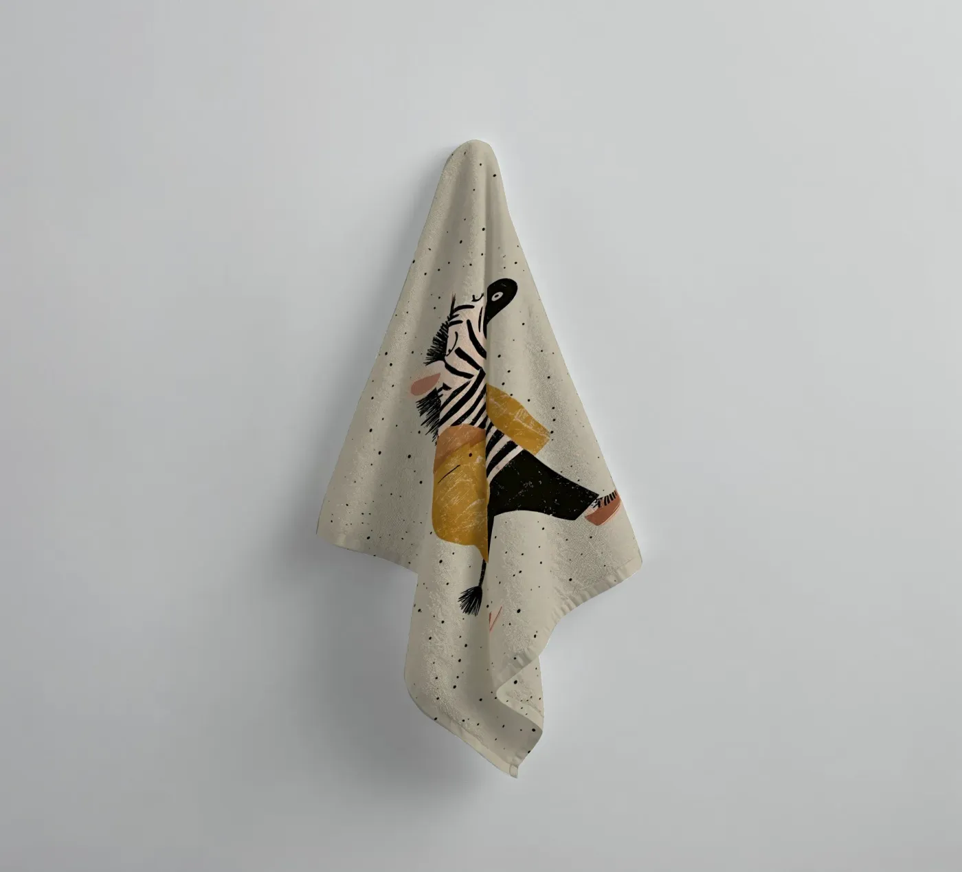 Zebra walking badhanddoek van Little Art Lab