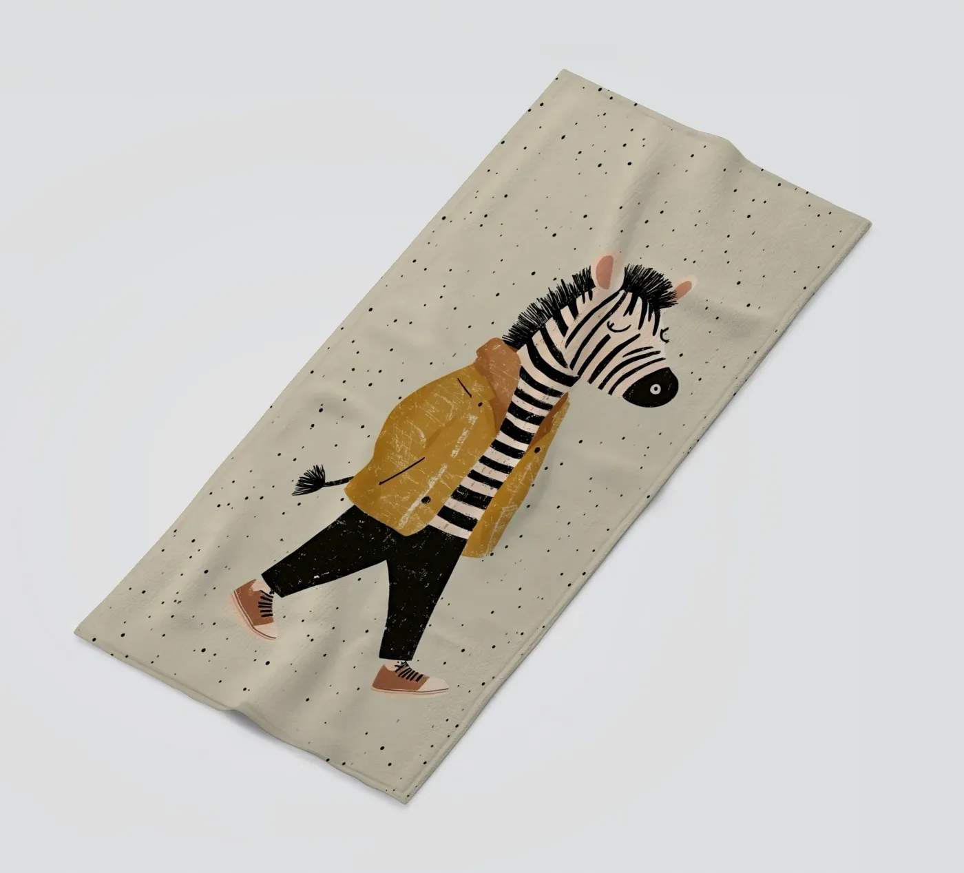 Zebra walking telo mare da Little Art Lab