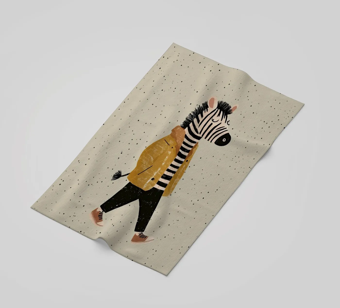 Zebra walking telo mare da Little Art Lab