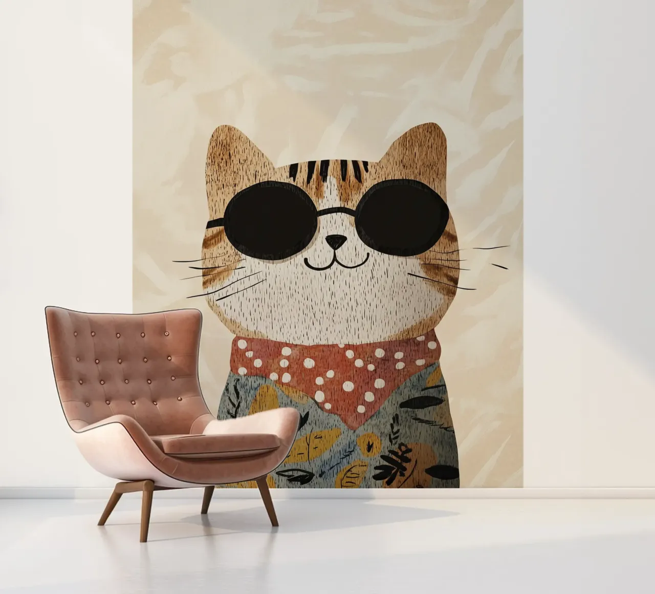 Mode kat fotobehang van Little Art Lab