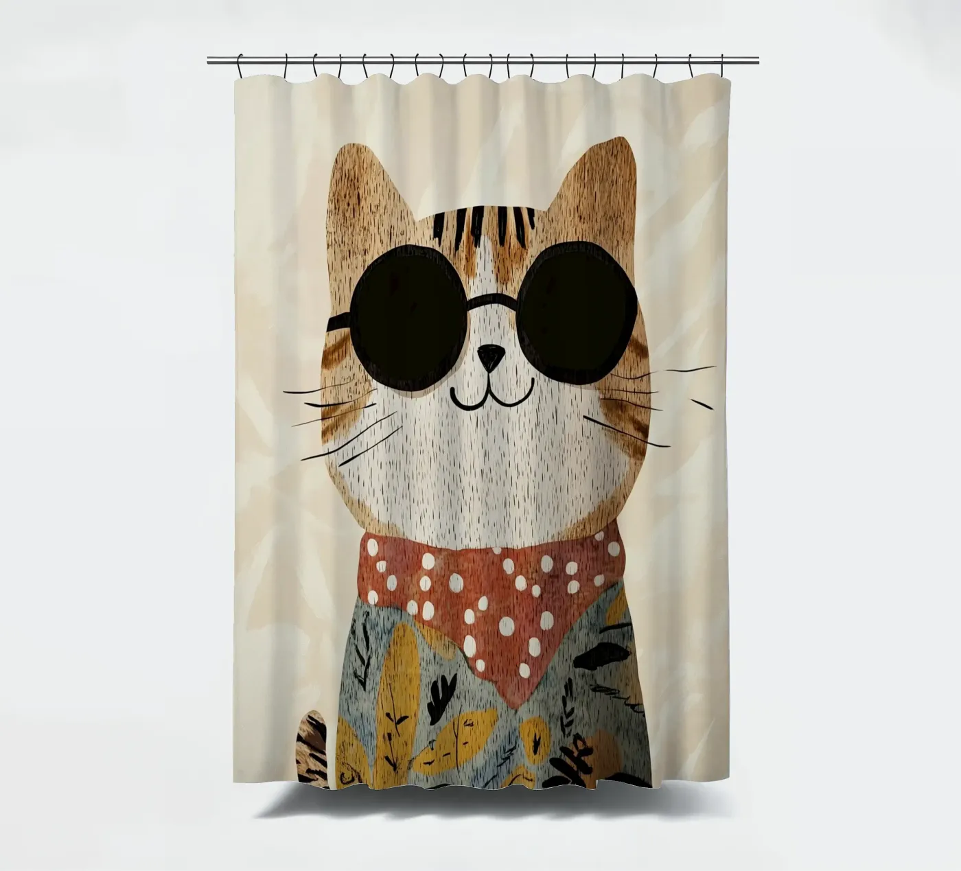 Mode kat douchegordijn van Little Art Lab