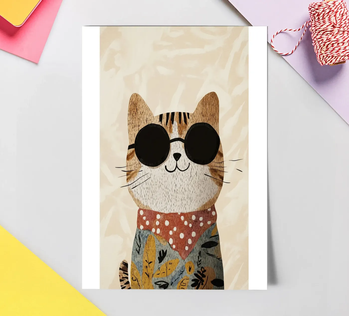 Mode kat stickervel van Little Art Lab