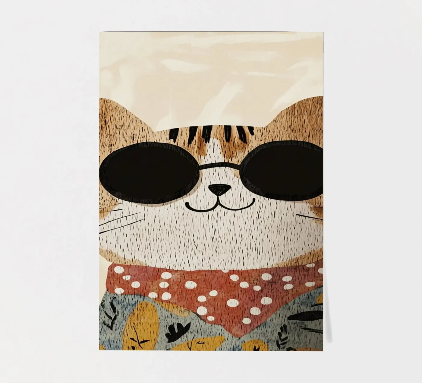 Mode kat stickervel van Little Art Lab