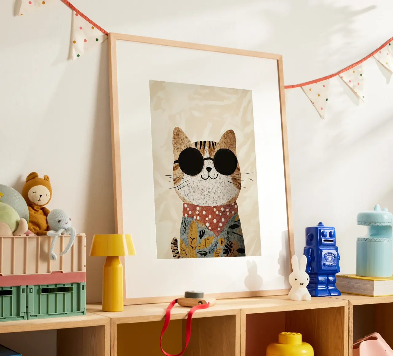 Fashion cat poster van Little Art Lab