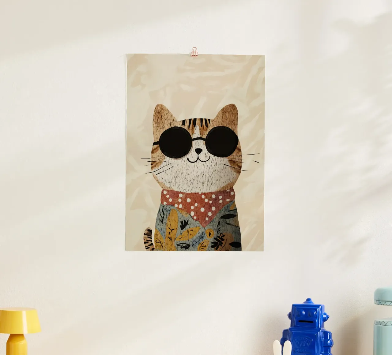 Fashion cat poster van Little Art Lab