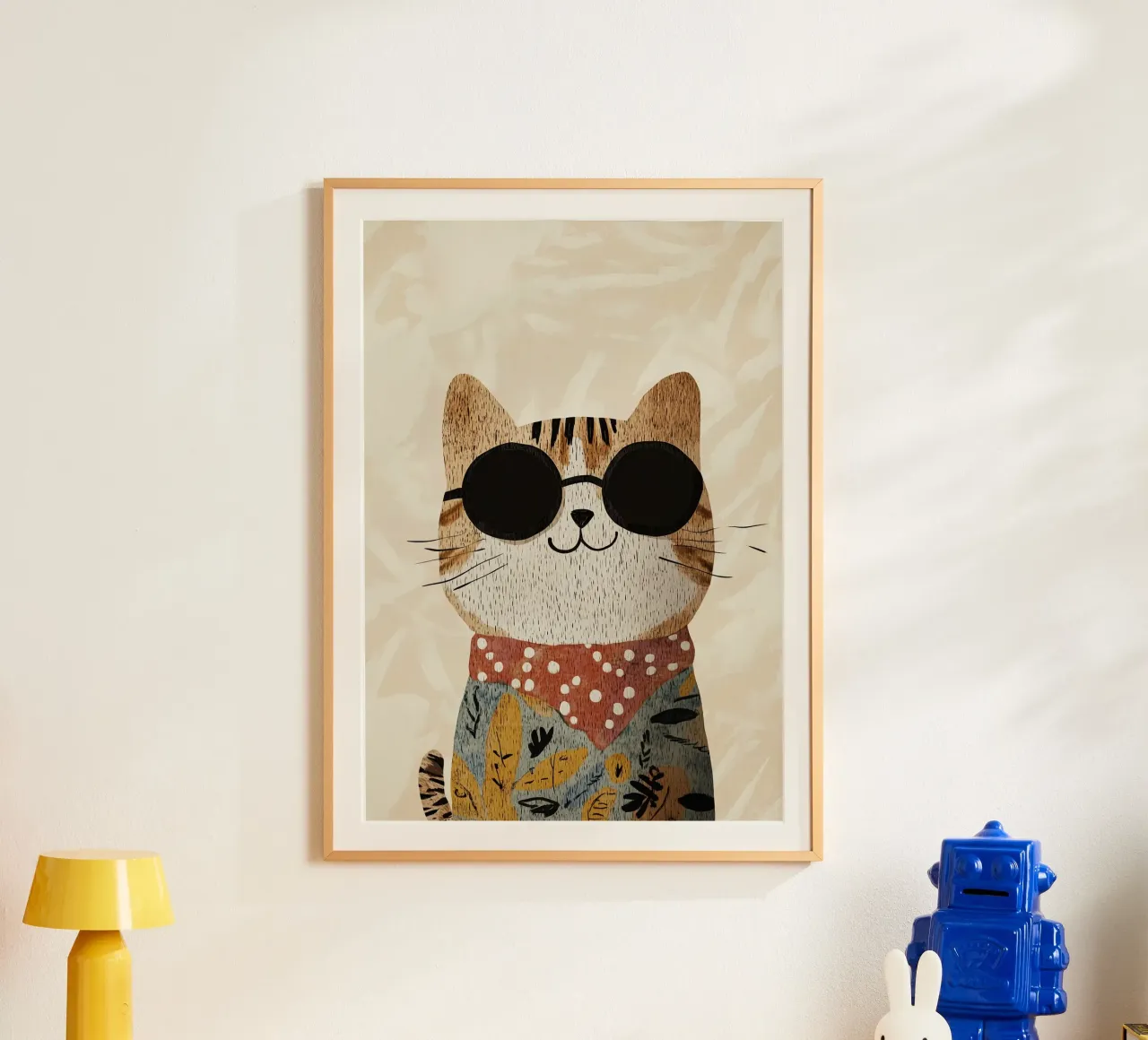Fashion cat poster van Little Art Lab