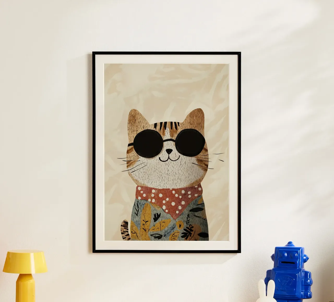 Fashion cat poster van Little Art Lab