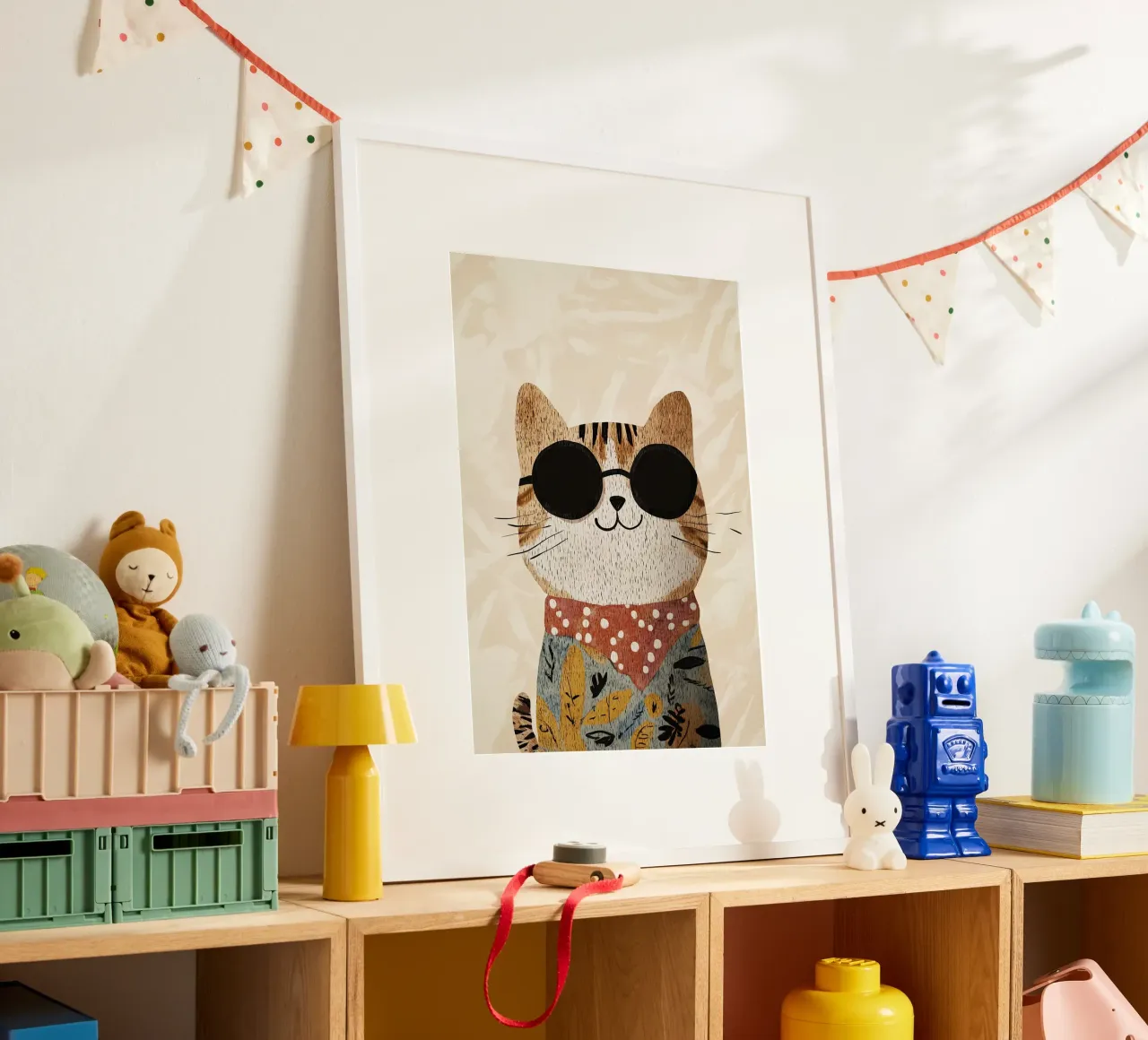 Fashion cat poster van Little Art Lab