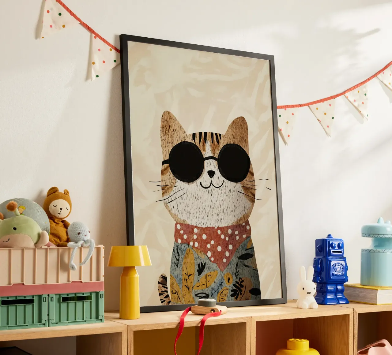 Fashion cat poster van Little Art Lab