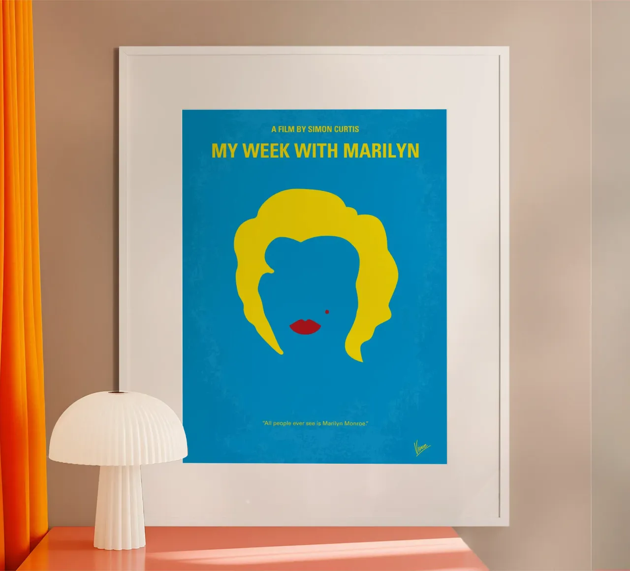 No284 My week with Marilyn minimal movie poster carta hahnemühle da Chungkong