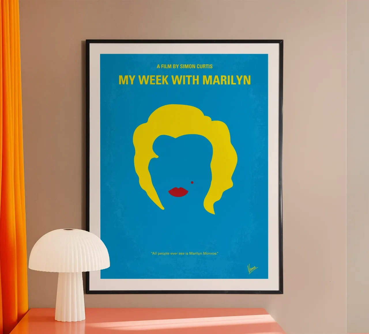 No284 My week with Marilyn minimal movie poster carta hahnemühle da Chungkong