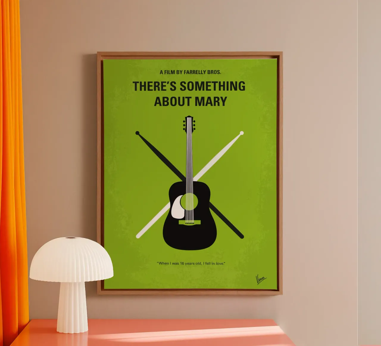 No286 My There’s Something About Mary minimal movie poster tela con Cornice a cassetta da Chungkong