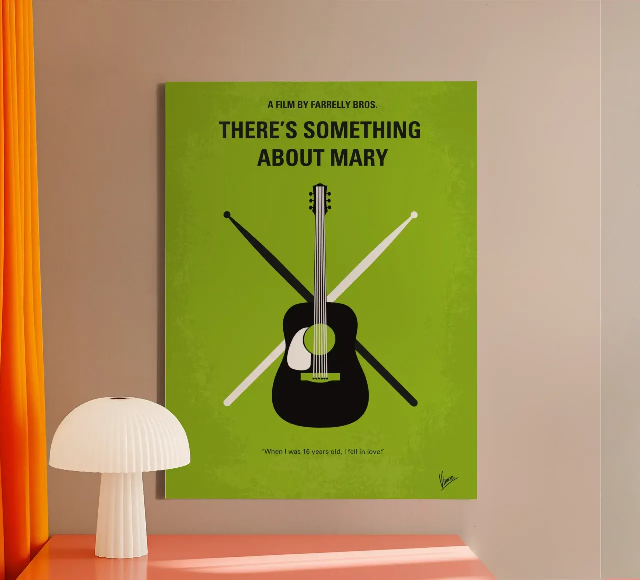No286 My There’s Something About Mary minimal movie poster tela con Cornice a cassetta da Chungkong