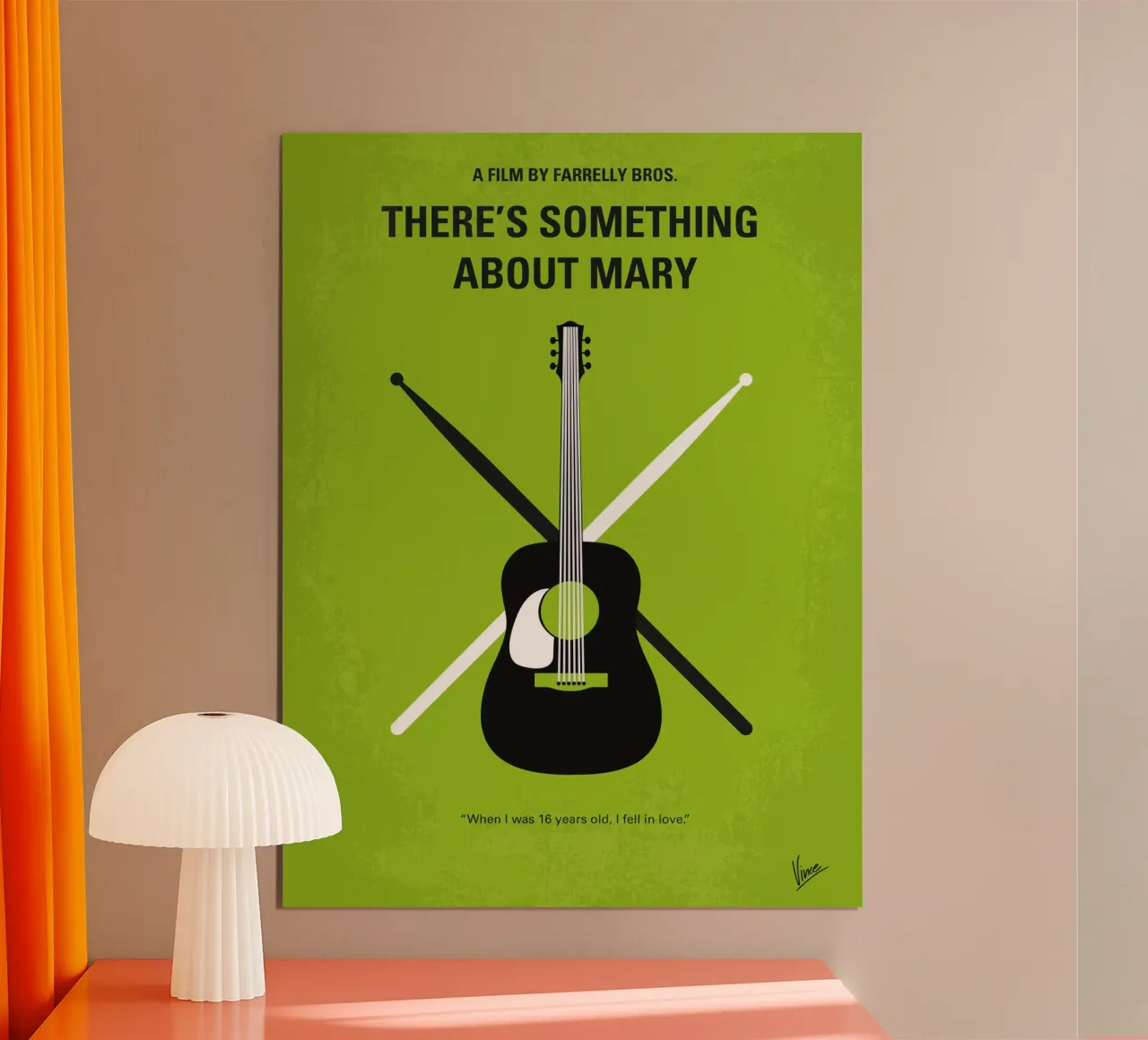 No286 My There’s Something About Mary minimal movie poster poster con telaio in plastica da Chungkong