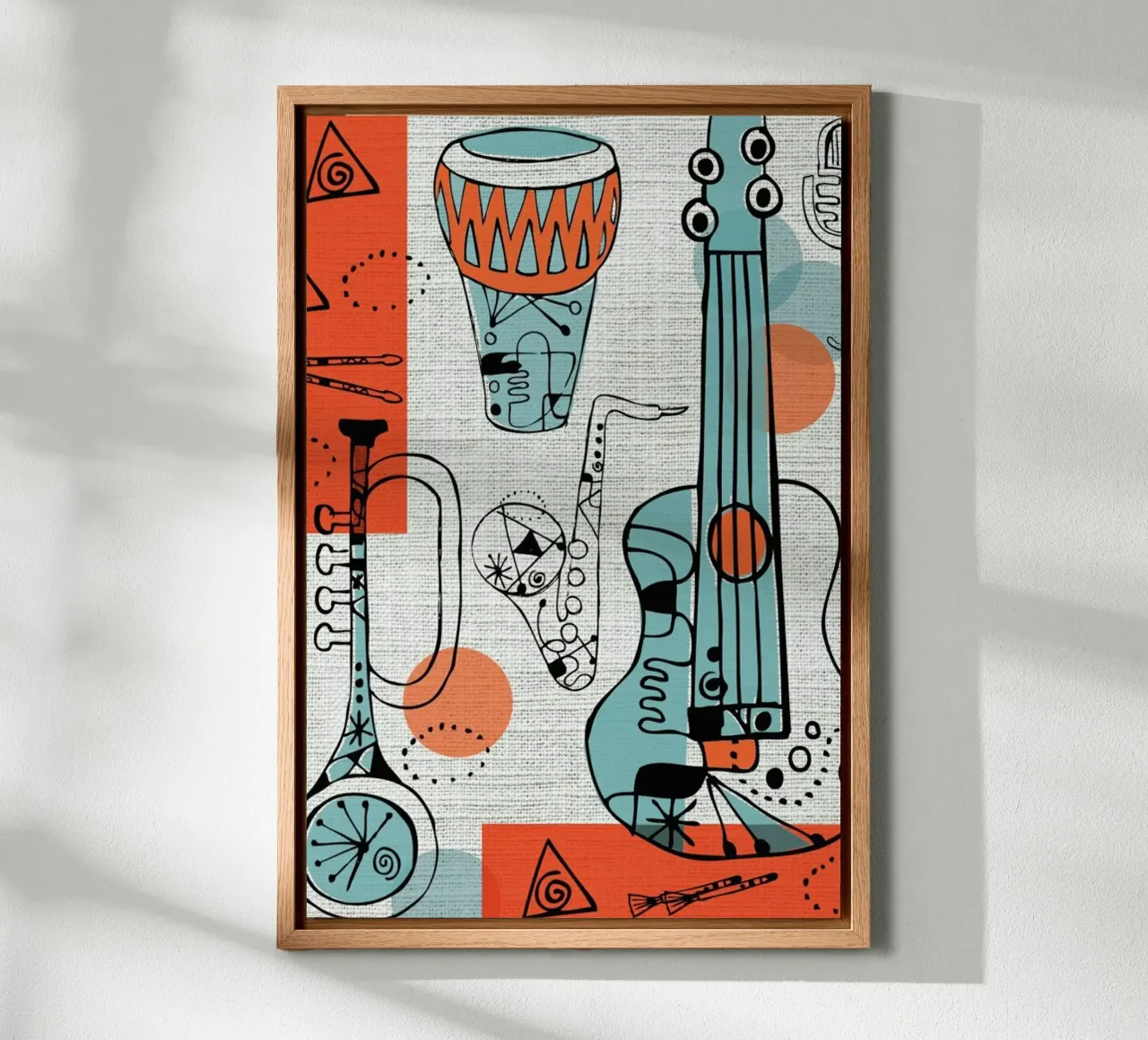 Jazz canvas met Baklijst van Rocket68