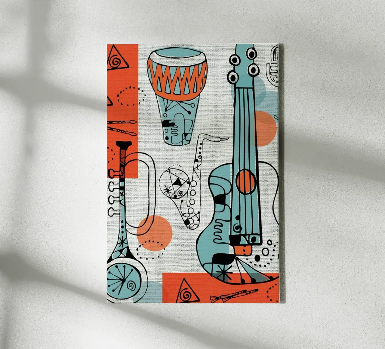 Jazz canvas met Baklijst van Rocket68