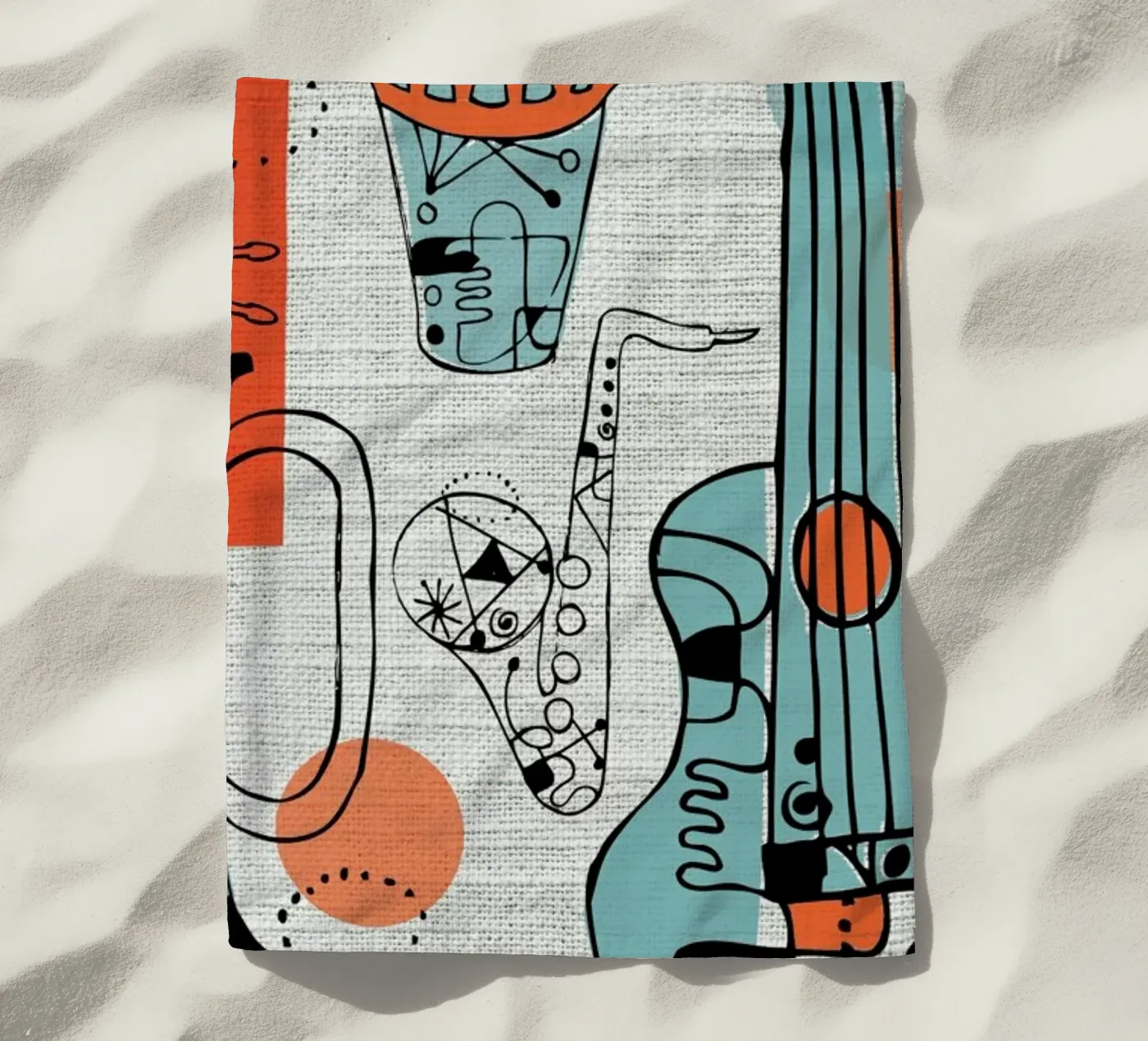 Jazz beach towel by Rocket68