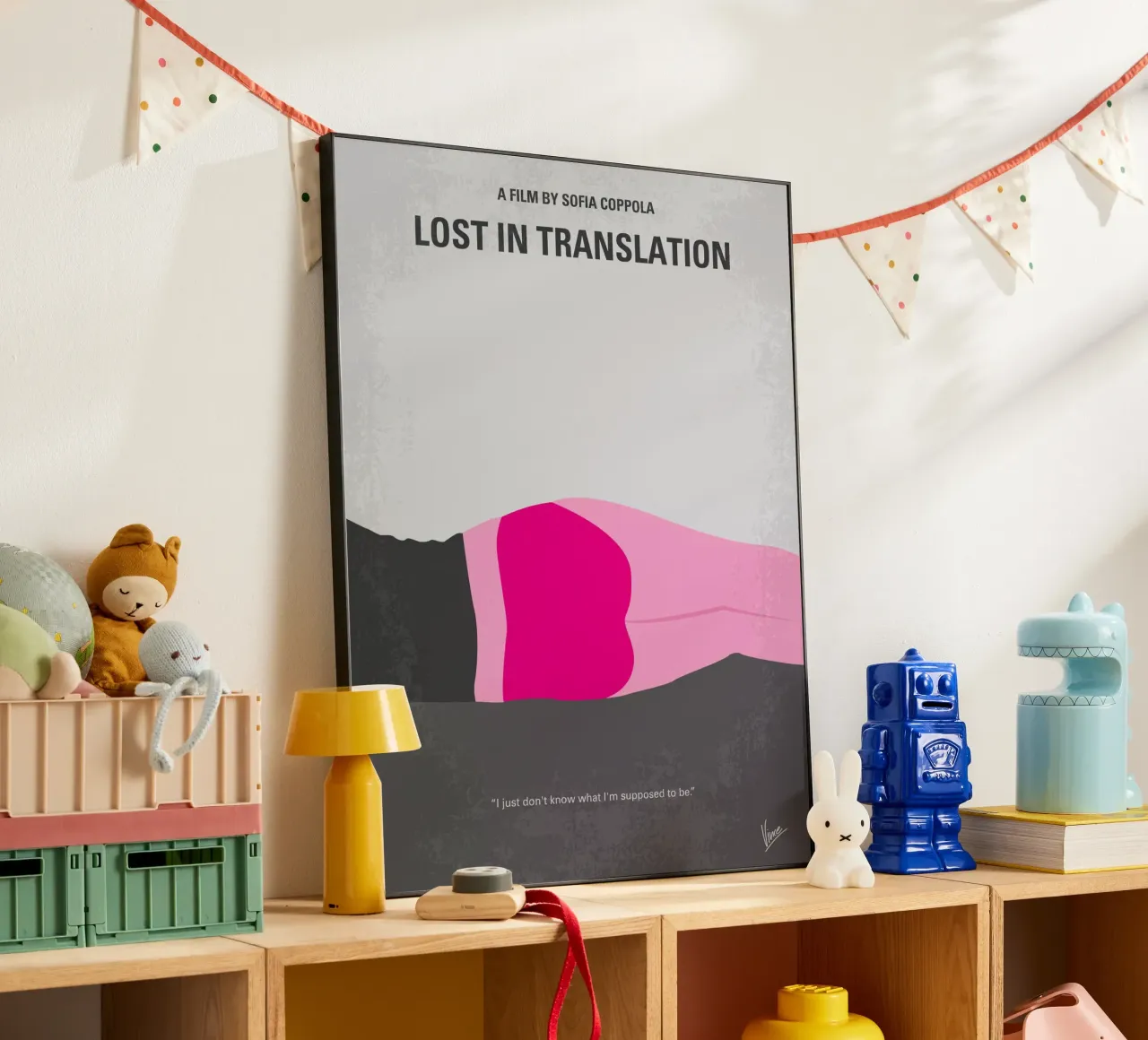No287 My Lost in Translation minimal movie poster alluminio dibond da Chungkong