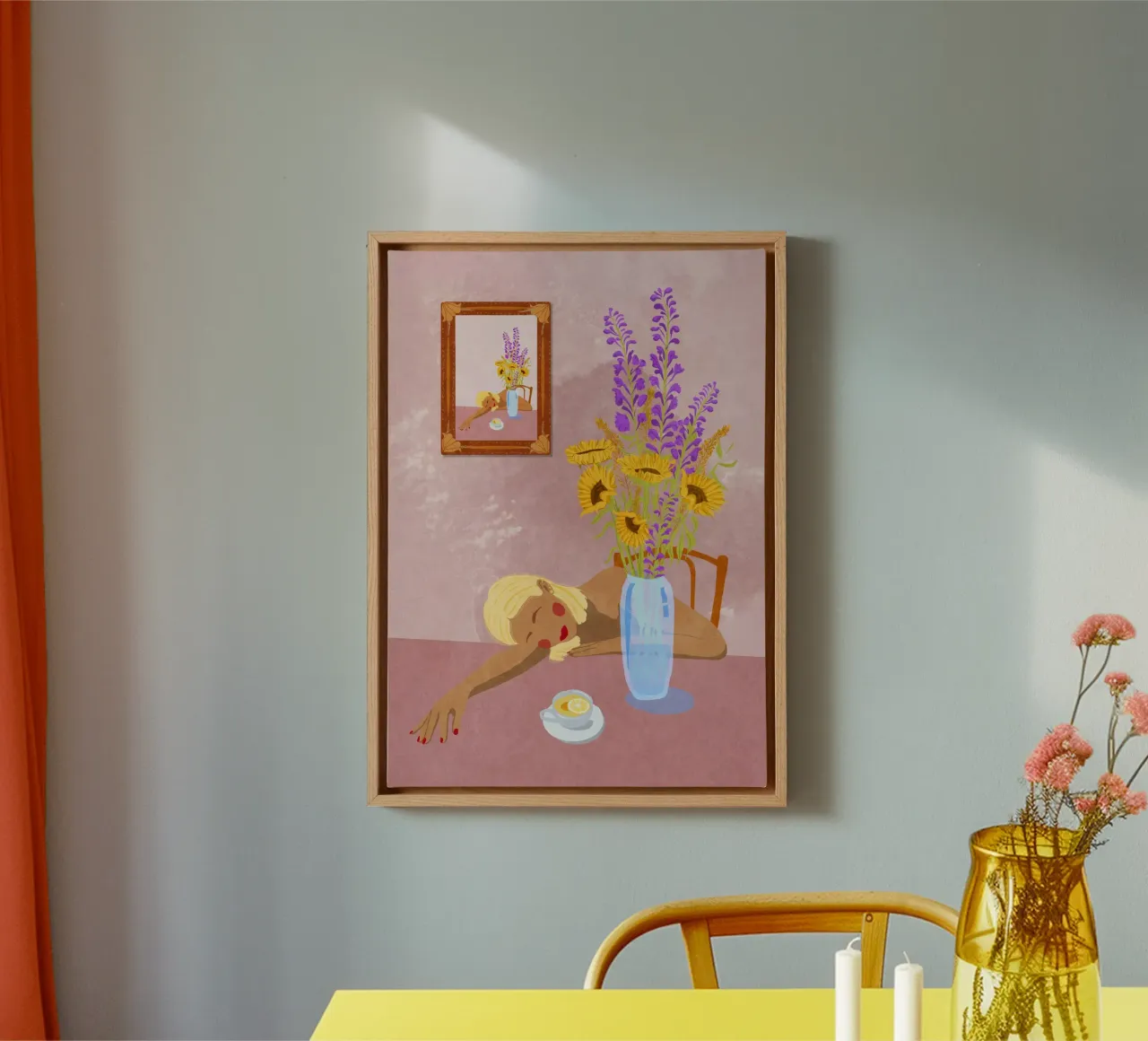 Day dream 2 canvas with Floater frame by Raissa Oltmanns