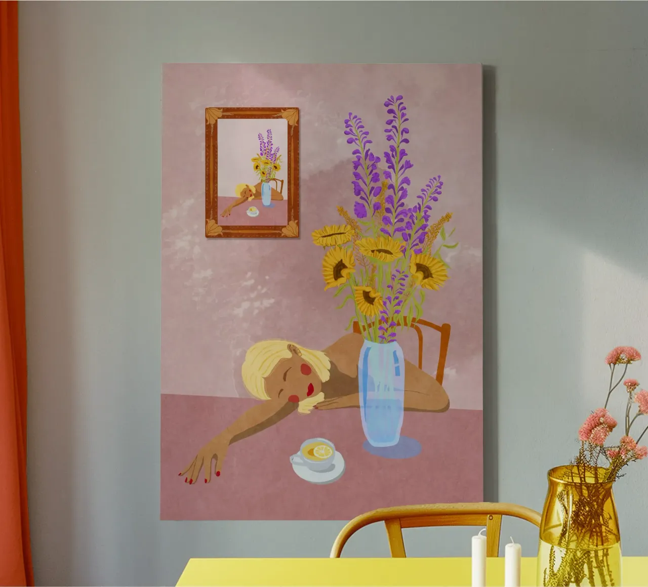 Day dream 2 canvas with Floater frame by Raissa Oltmanns