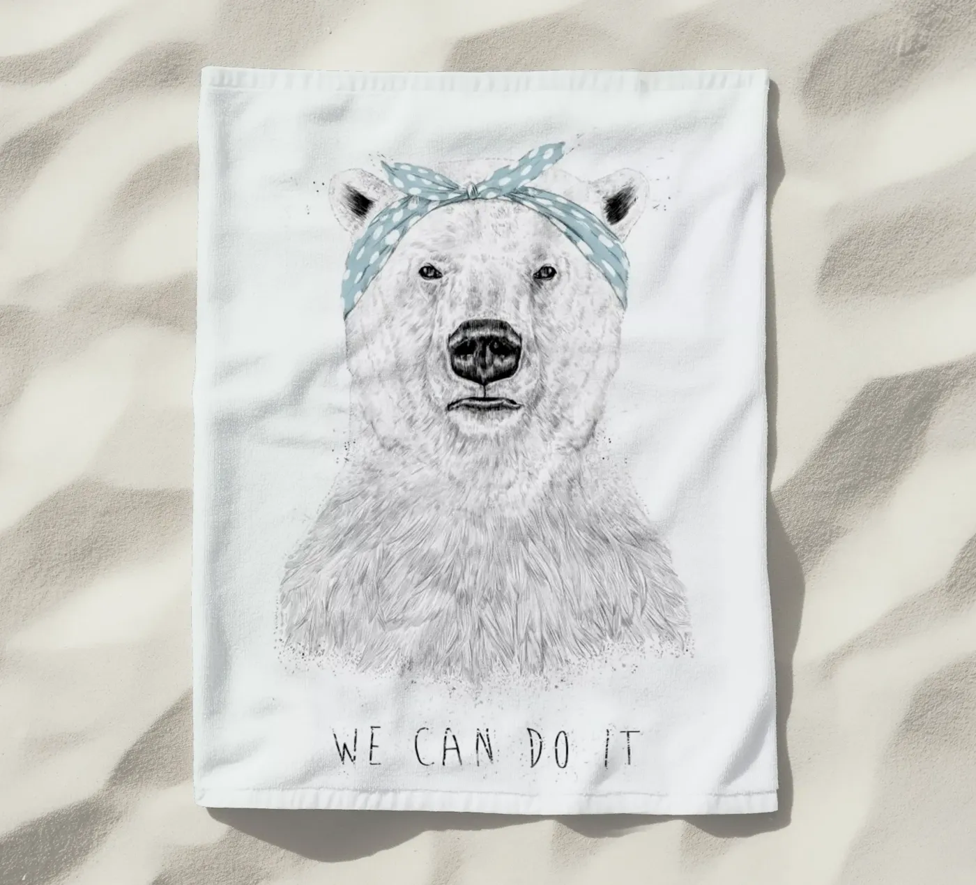 We can do it serviette de plage de Balazs Solti