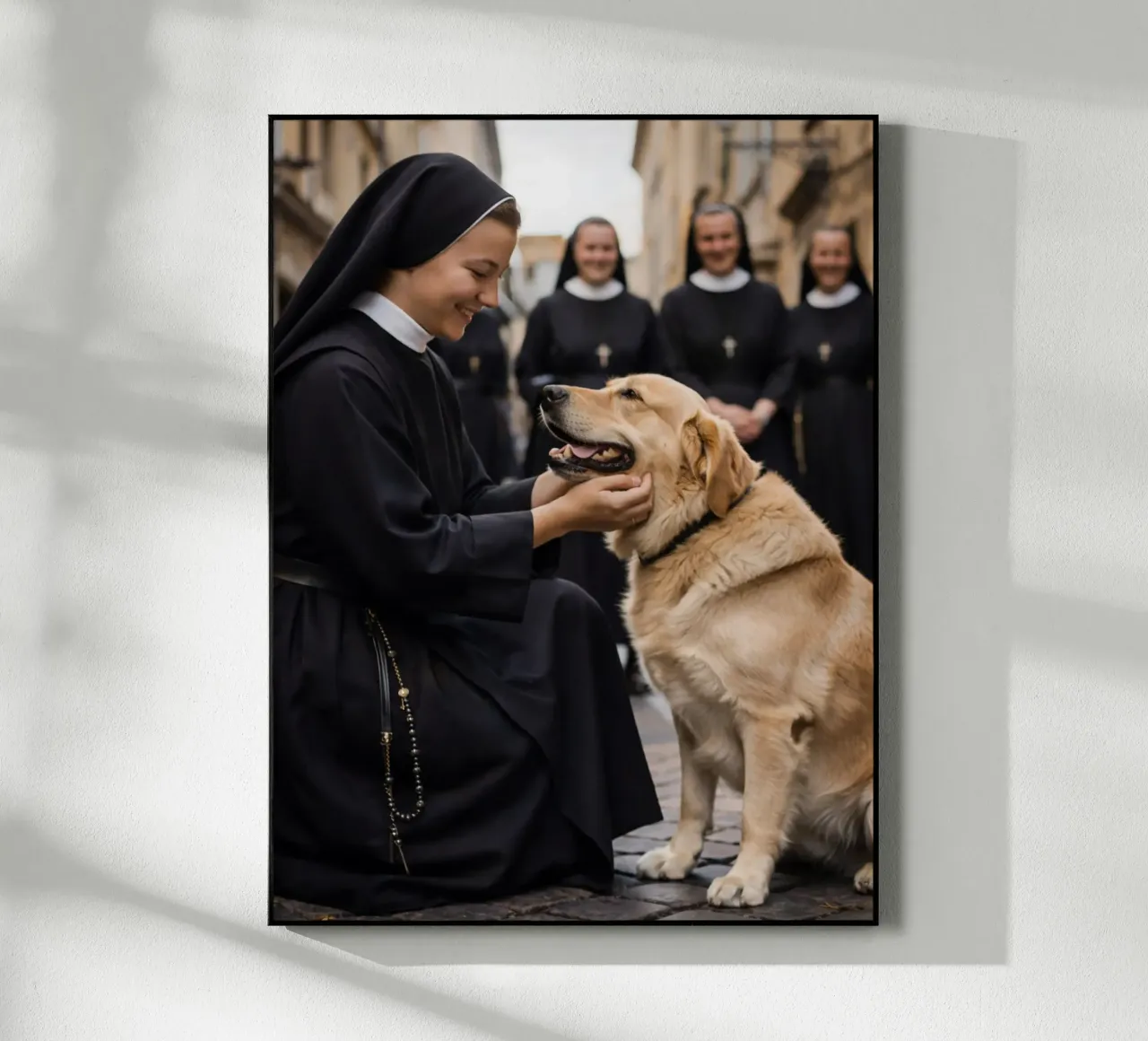 nun and her dog plexiglass da tamarind