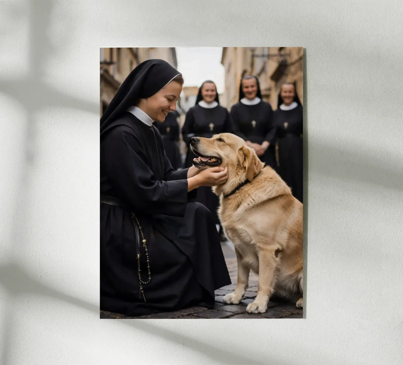 nun and her dog plexiglass da tamarind