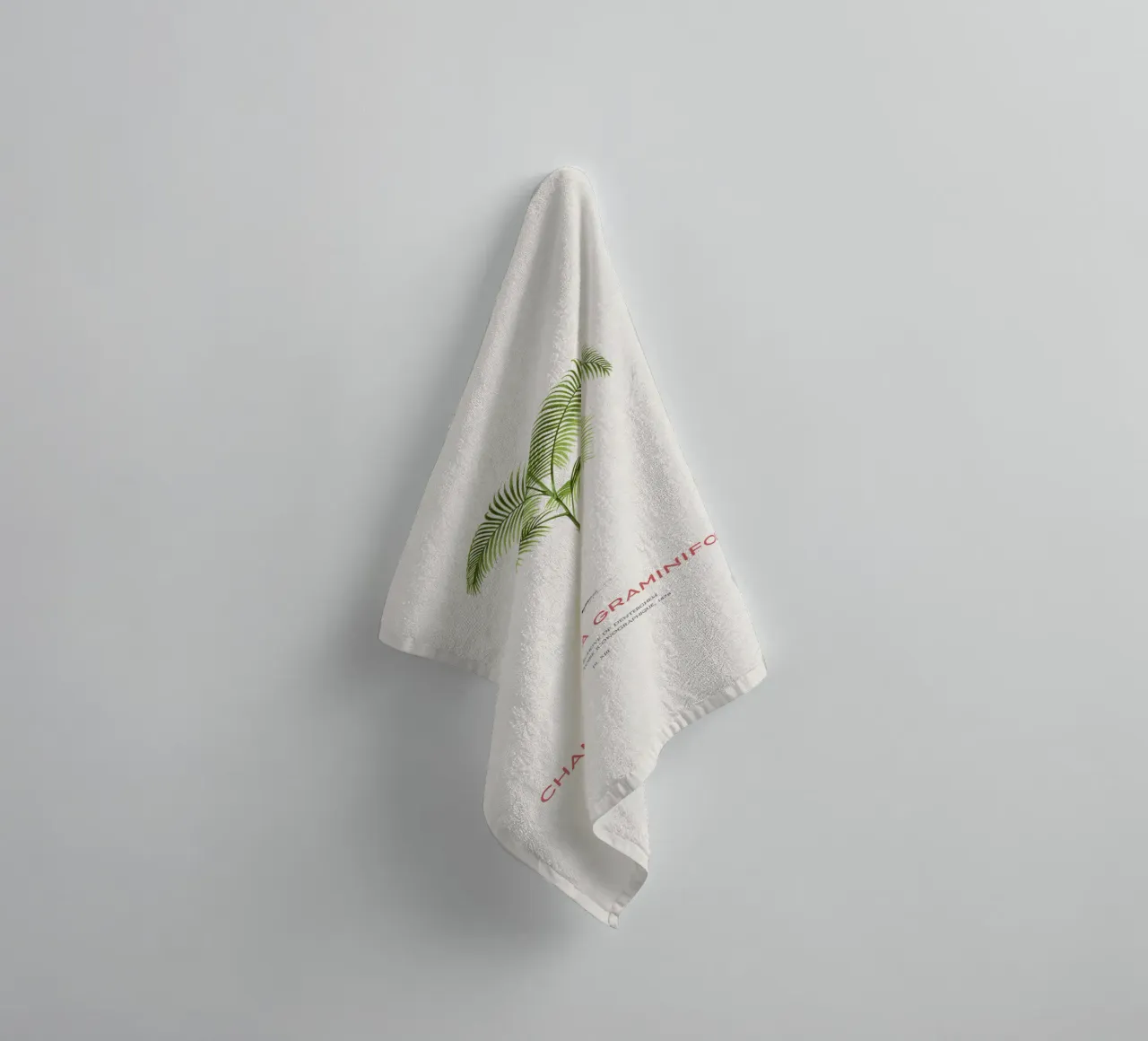 Chamaedorea palm tree or Chamaedorea graminifolia towel by Vintagrafica