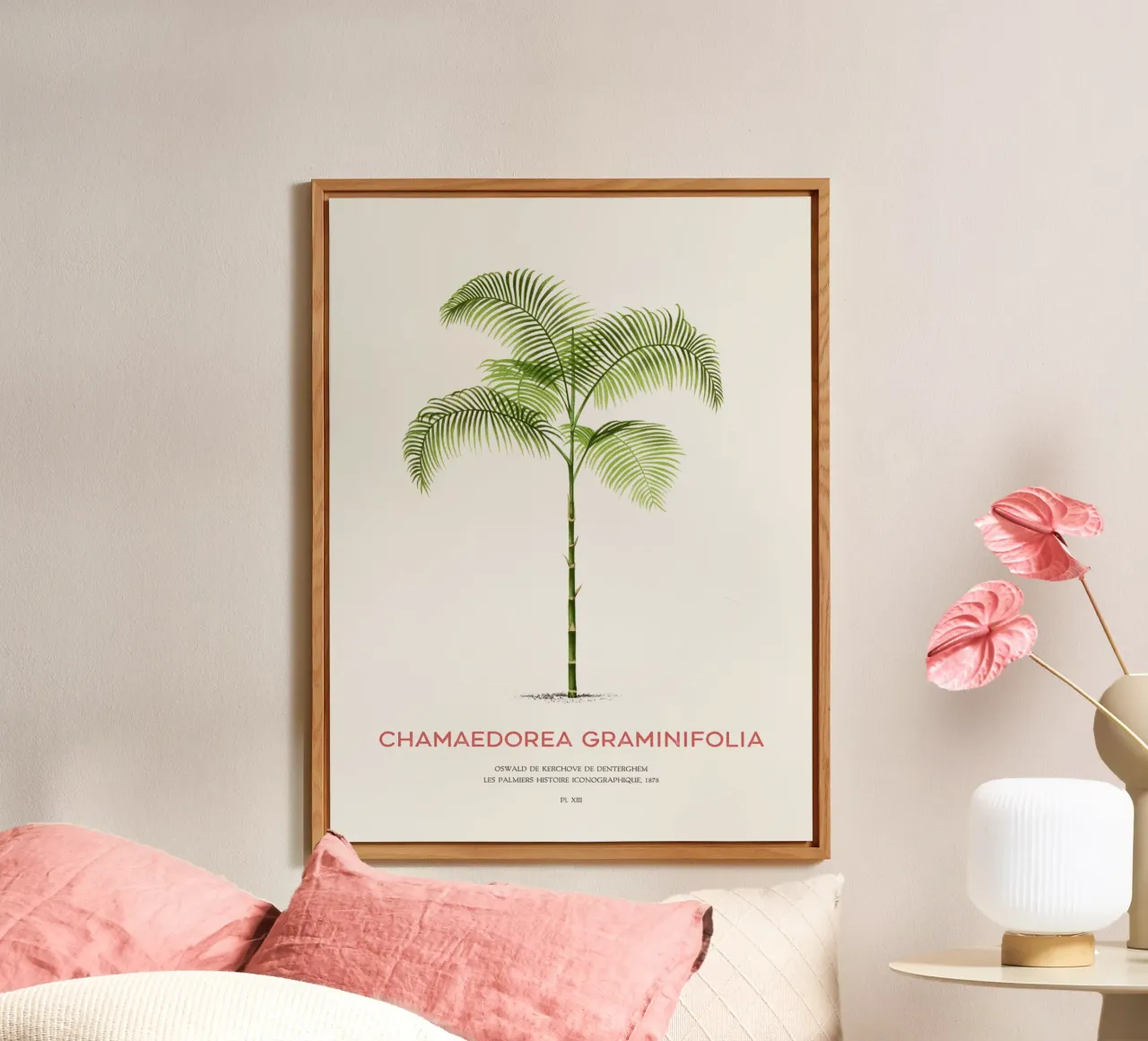 Chamaedorea-Palme oder Chamaedorea graminifolia Alu-Dibond von Vintagrafica