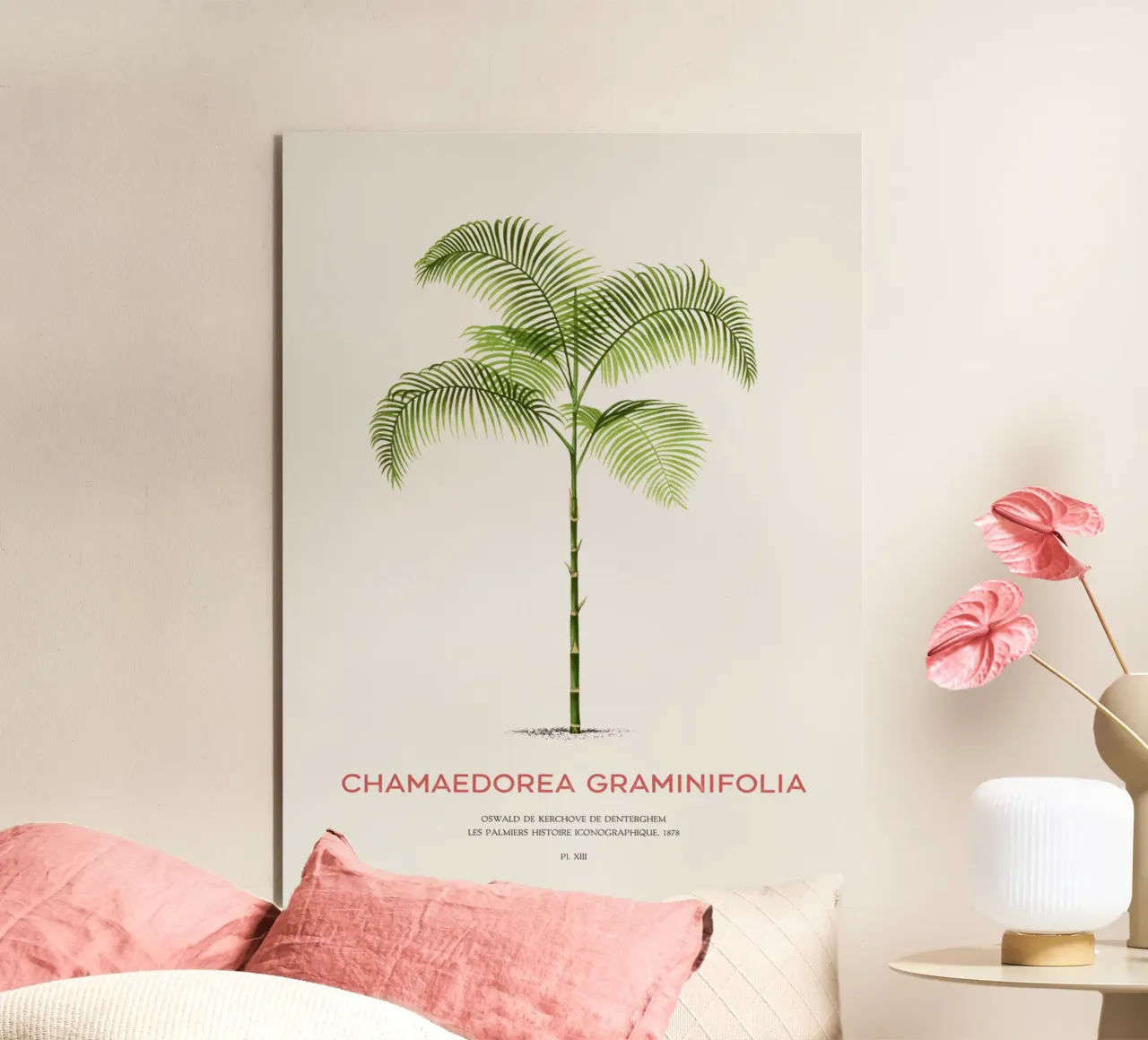 Chamaedorea-Palme oder Chamaedorea graminifolia Alu-Dibond von Vintagrafica