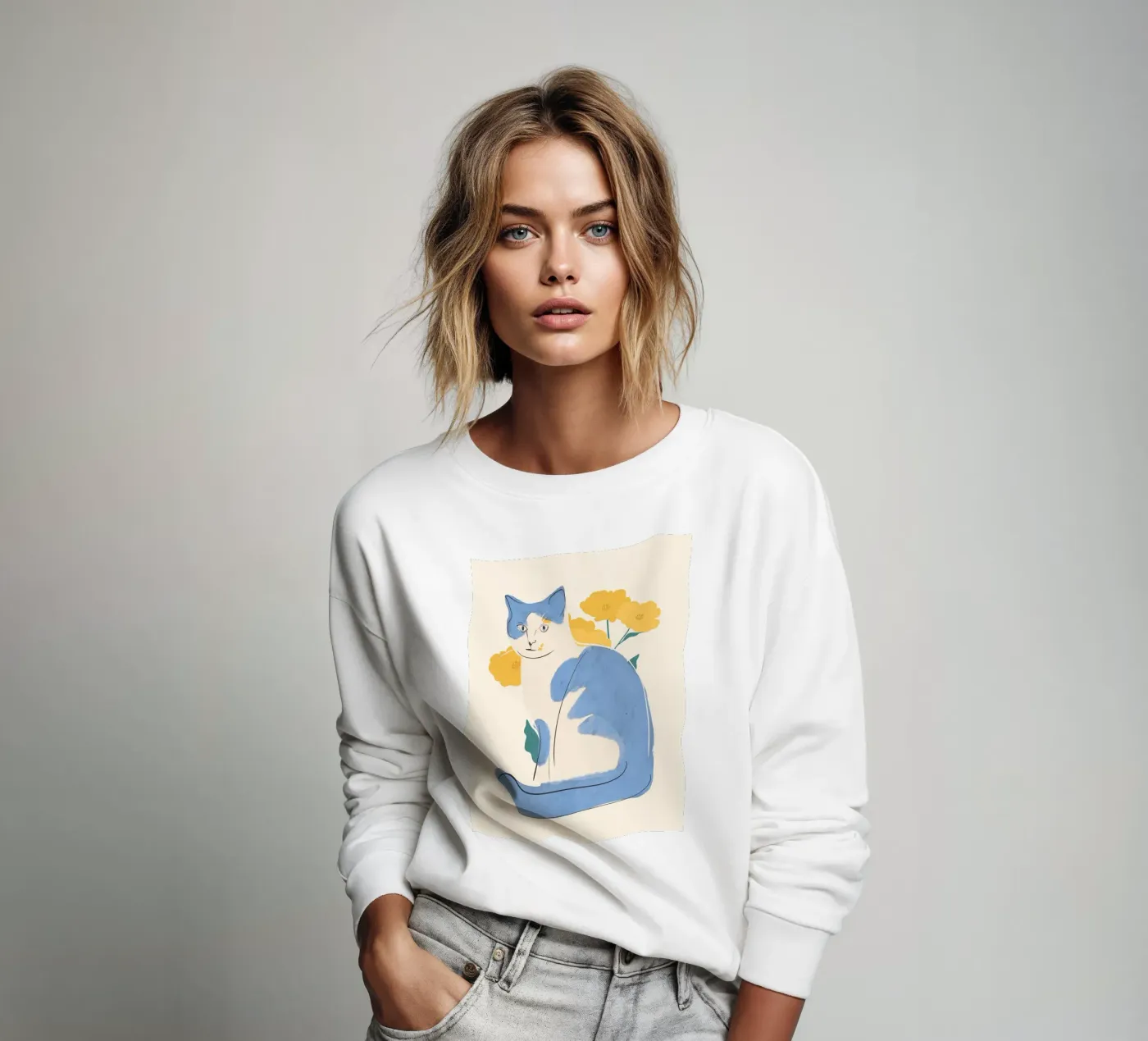 Chat bleu sweat de ThingDesign