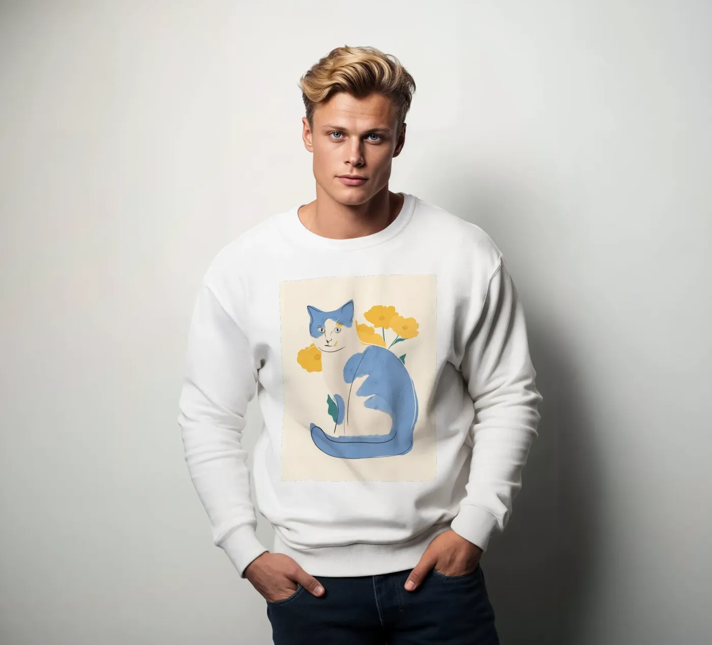 Gatto blu felpa da ThingDesign