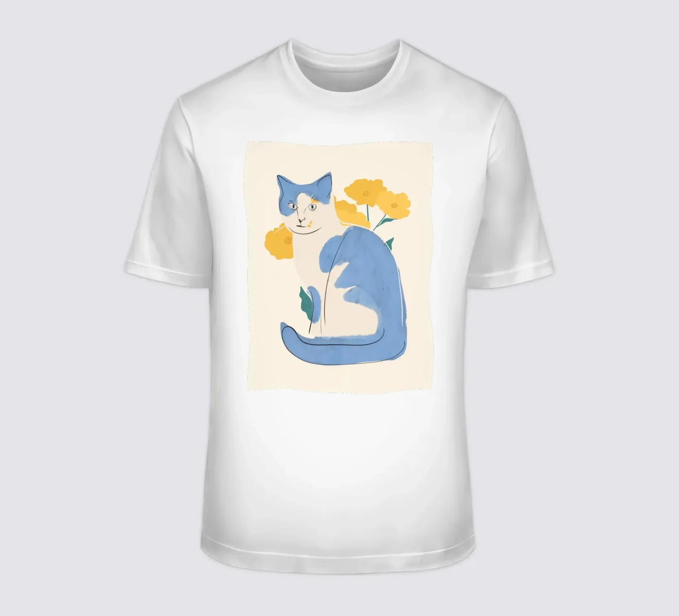 Gatto blu t-shirt da ThingDesign