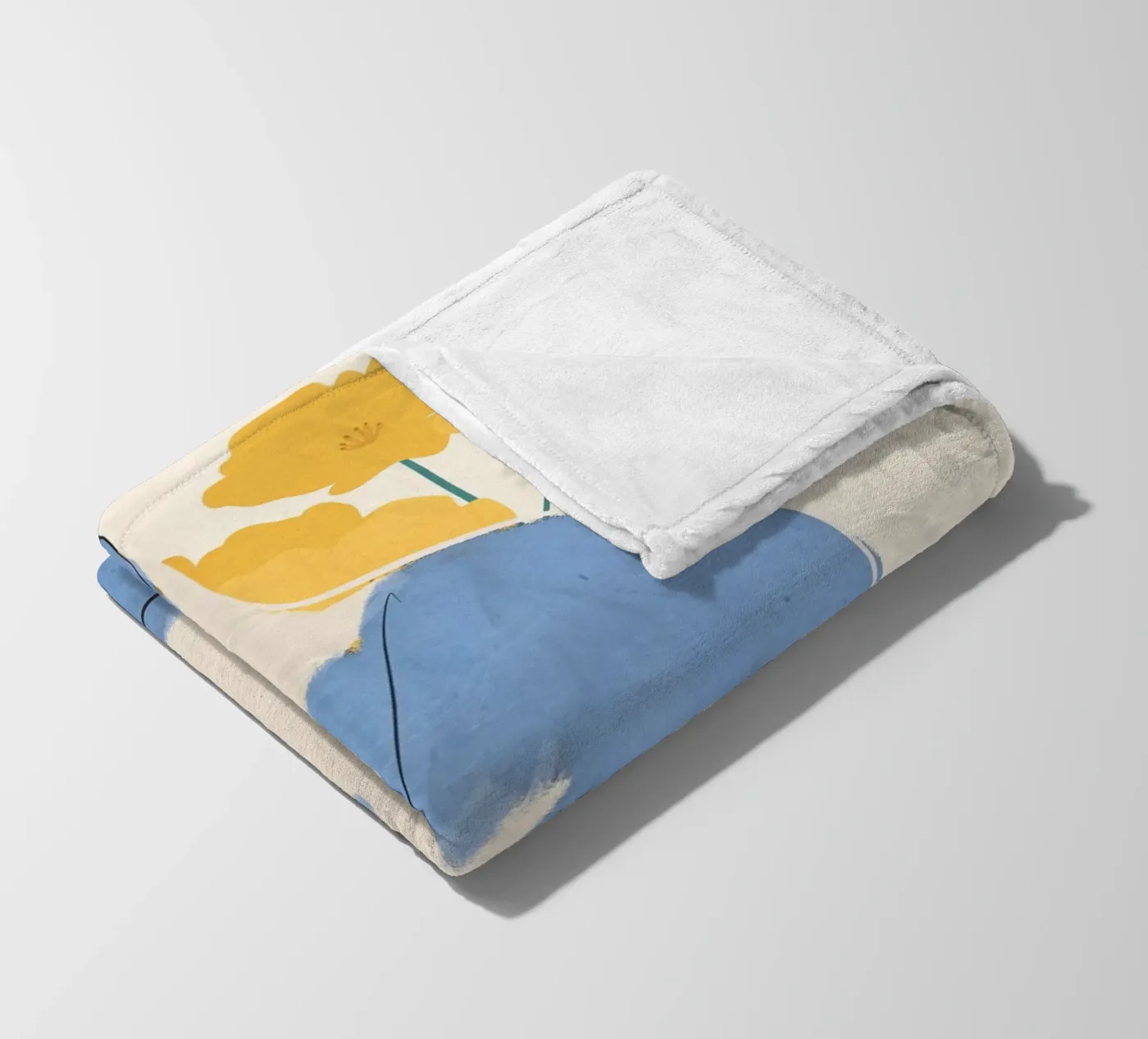 Blauwe Kat fleecedeken van ThingDesign