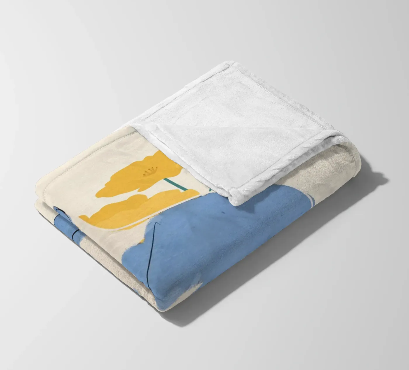Blauwe Kat fleecedeken van ThingDesign