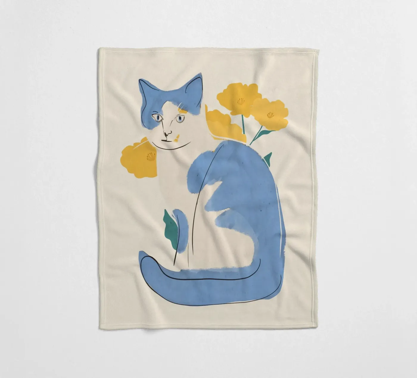 Blue Cat fleecedeken van ThingDesign