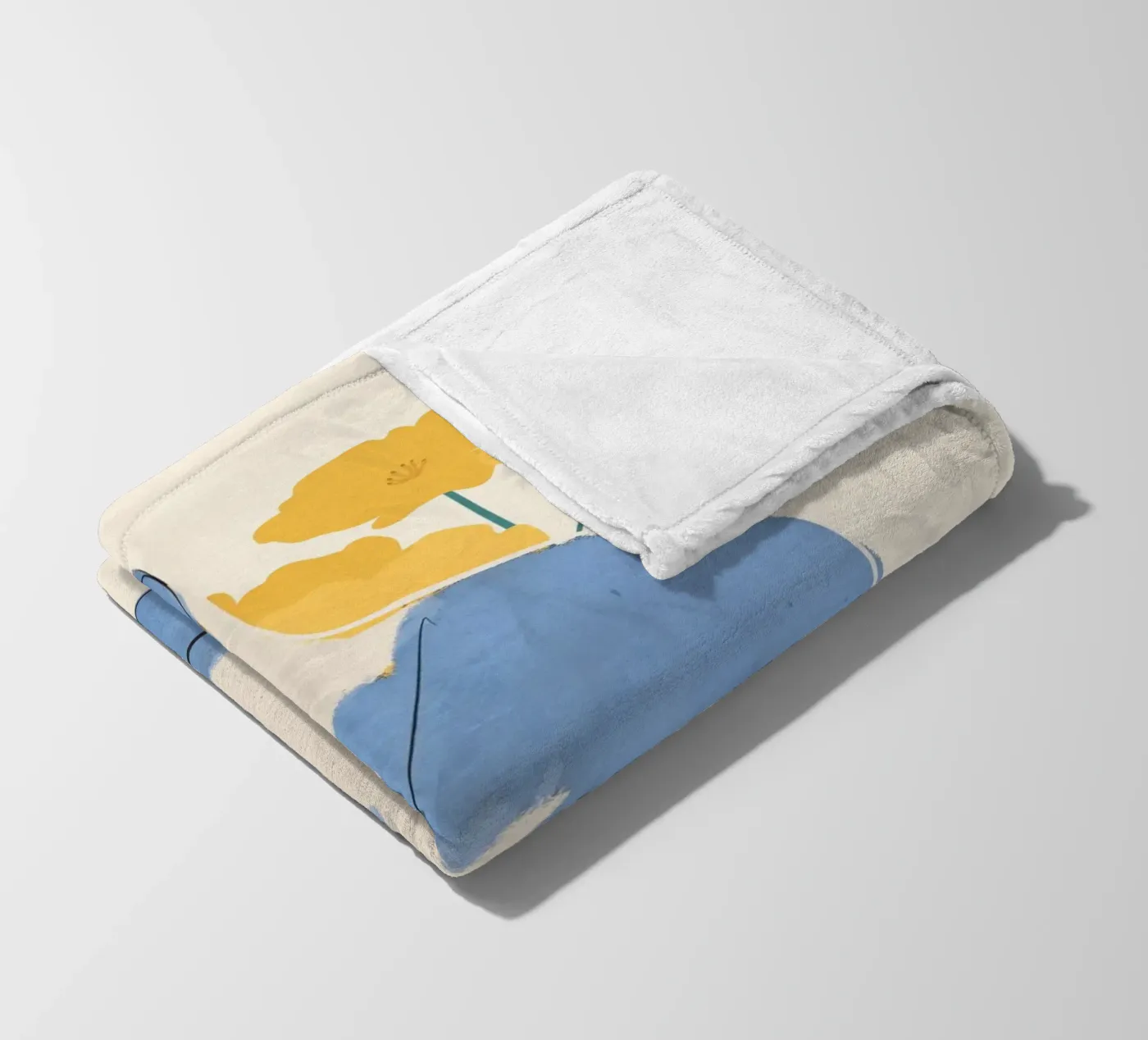 Blauwe Kat fleecedeken van ThingDesign