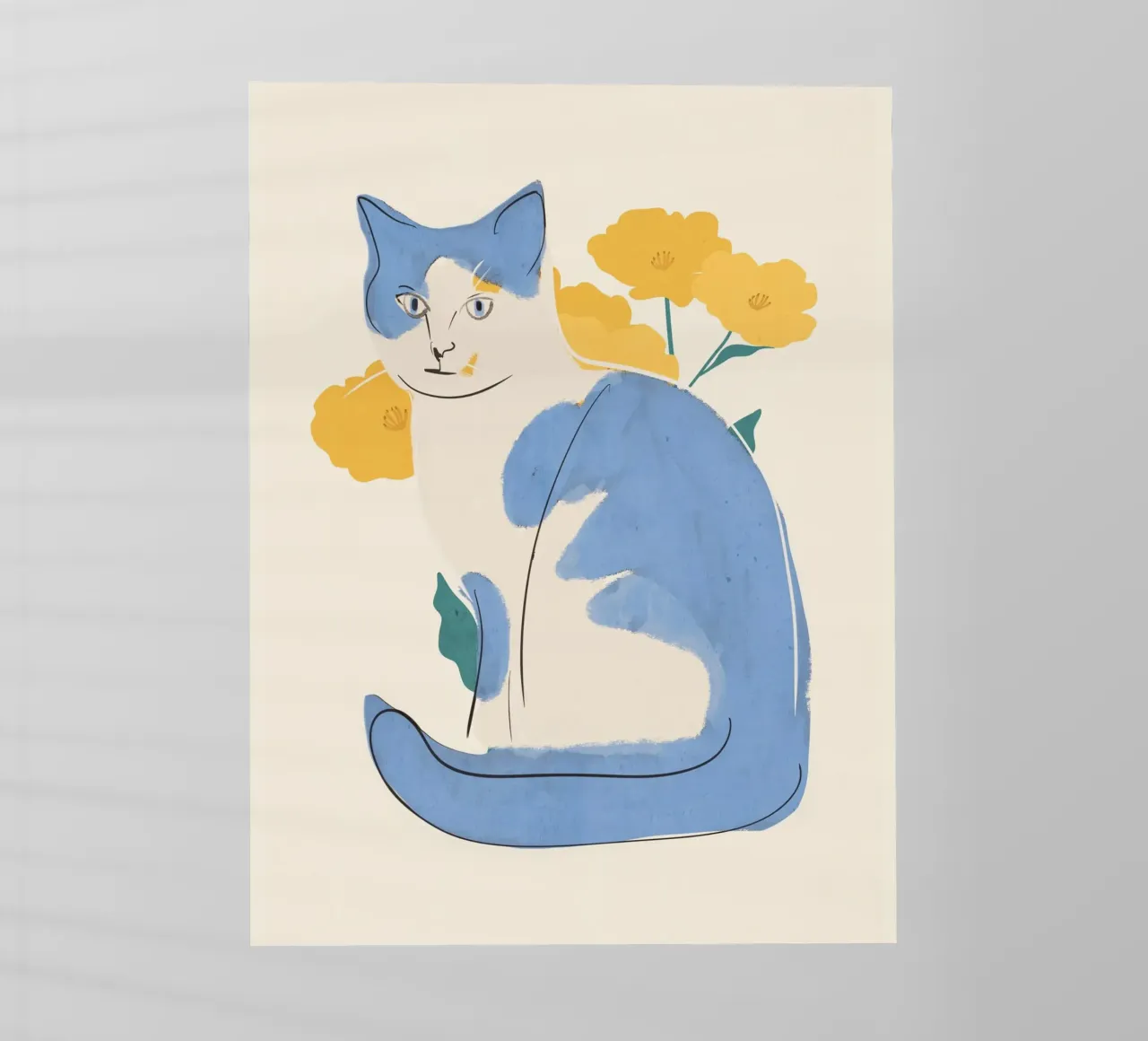 Blauwe Kat backlit folie van ThingDesign