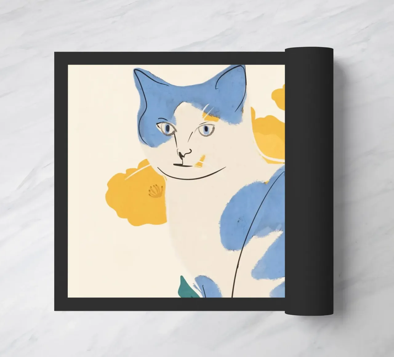 Blaue Katze Fußmatte von ThingDesign