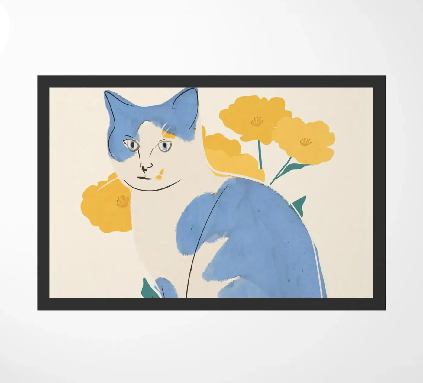 Blue Cat doormat by ThingDesign