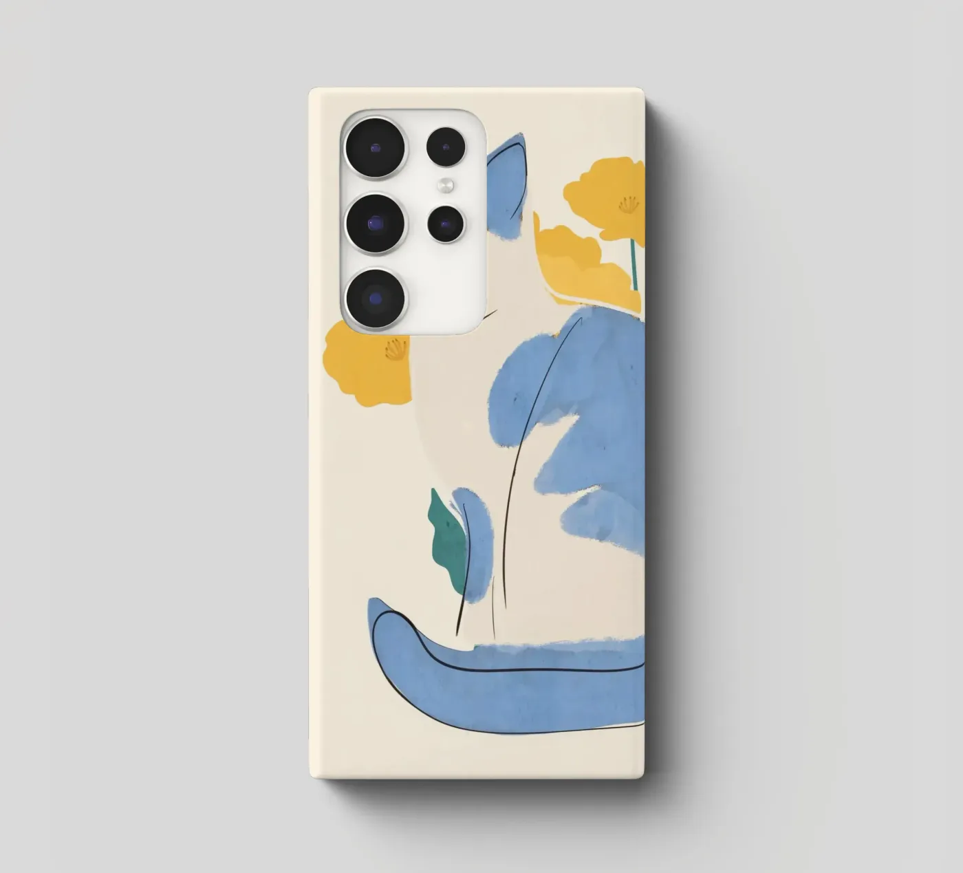 Gatto blu cover samsung da ThingDesign