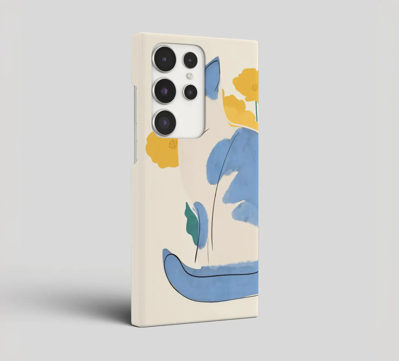 Gatto blu cover samsung da ThingDesign