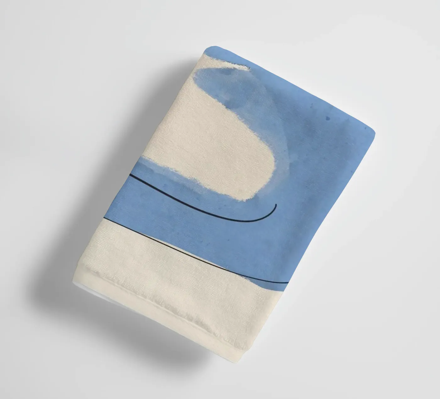 Blauwe Kat badhanddoek van ThingDesign
