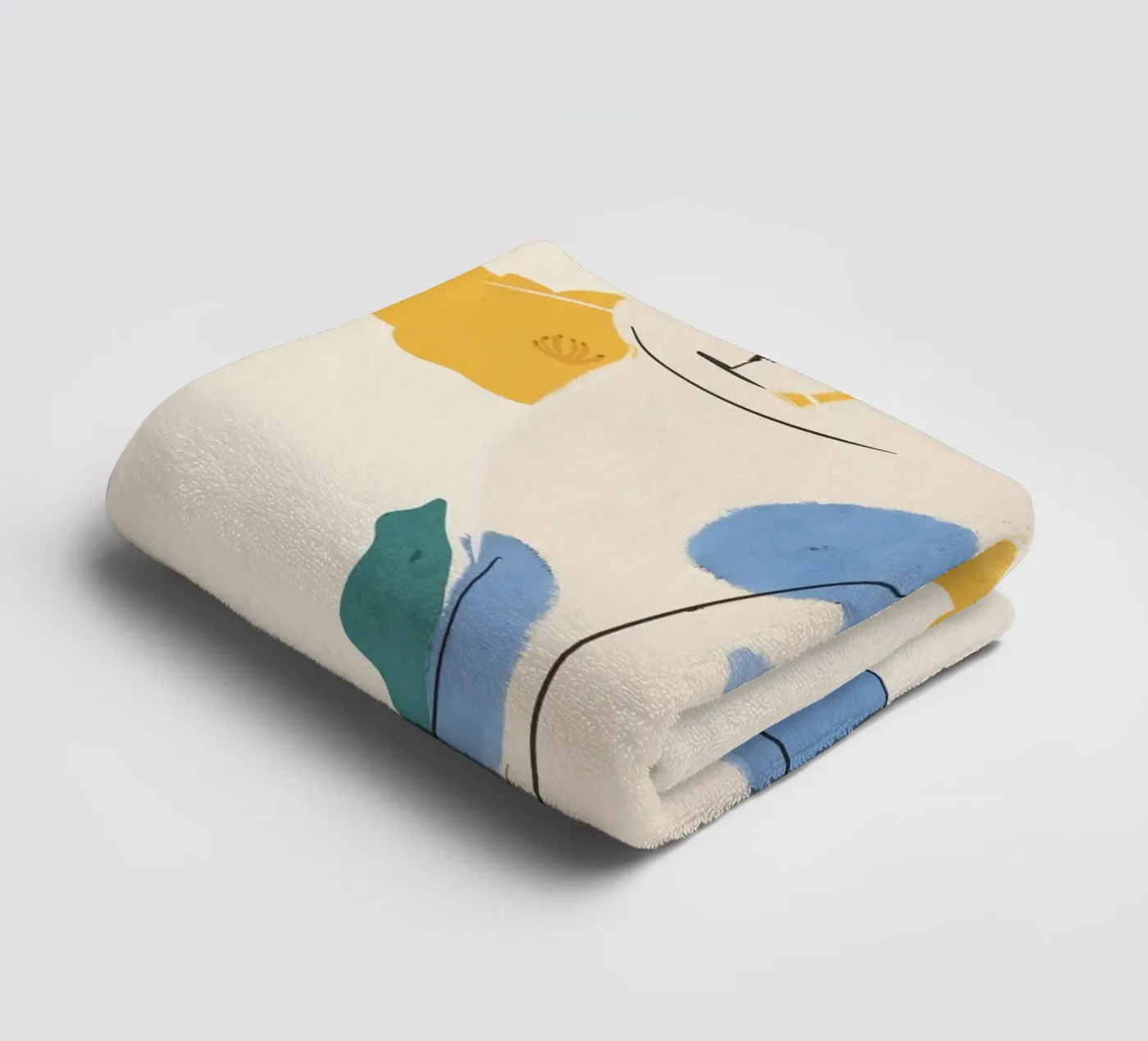 Blauwe Kat badhanddoek van ThingDesign