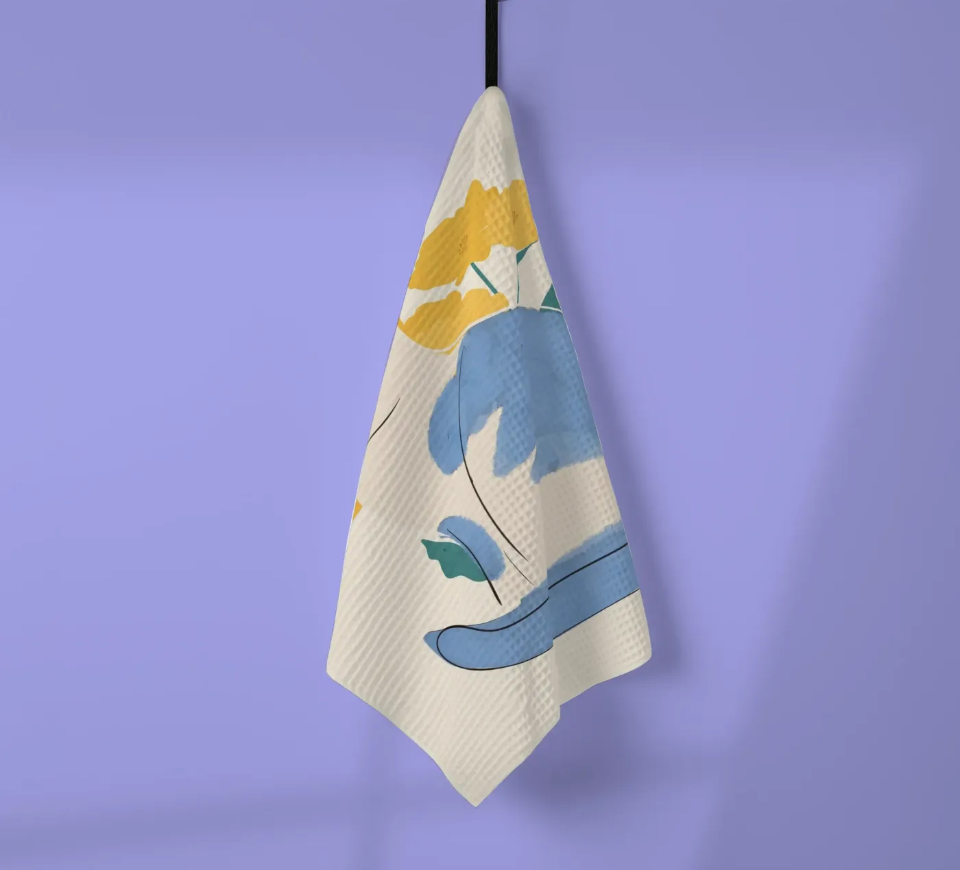 Chat bleu torchon de ThingDesign