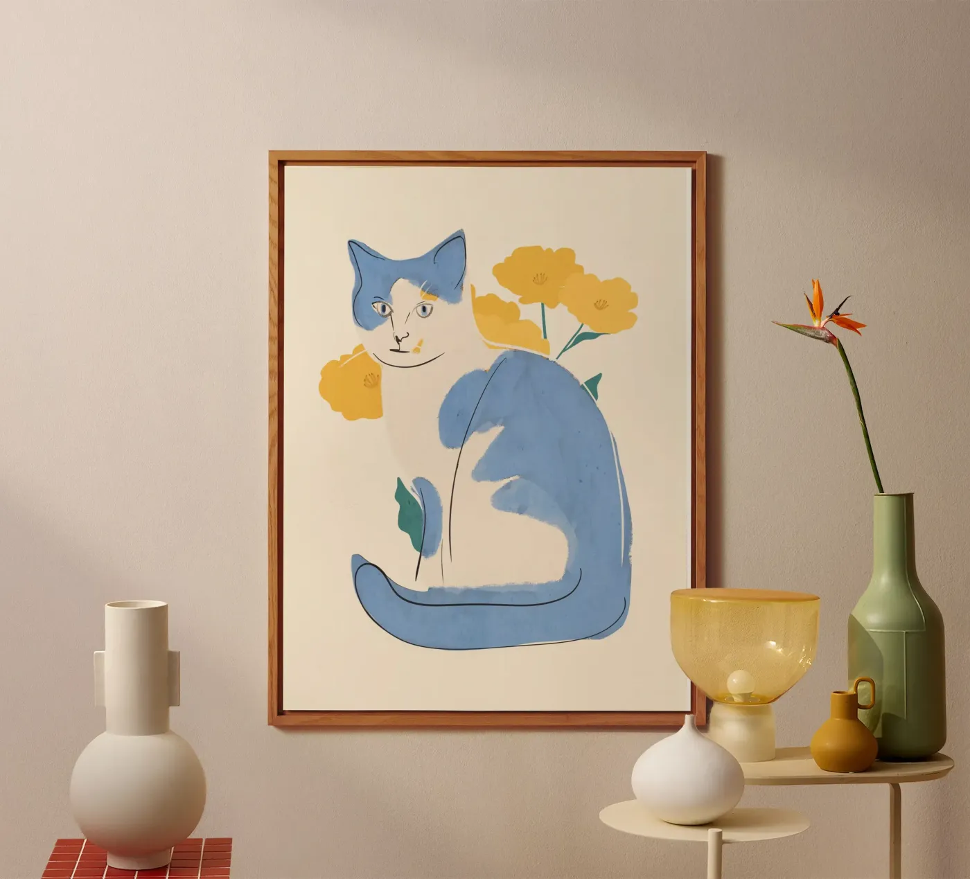 Gatto blu alluminio dibond da ThingDesign