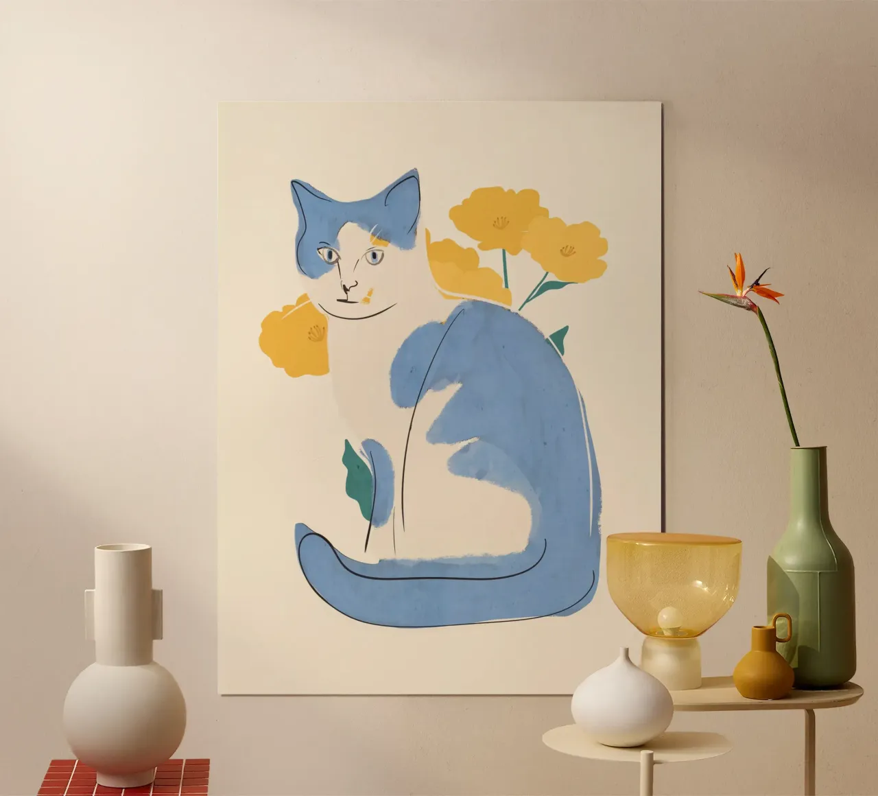 Chat bleu poster de ThingDesign