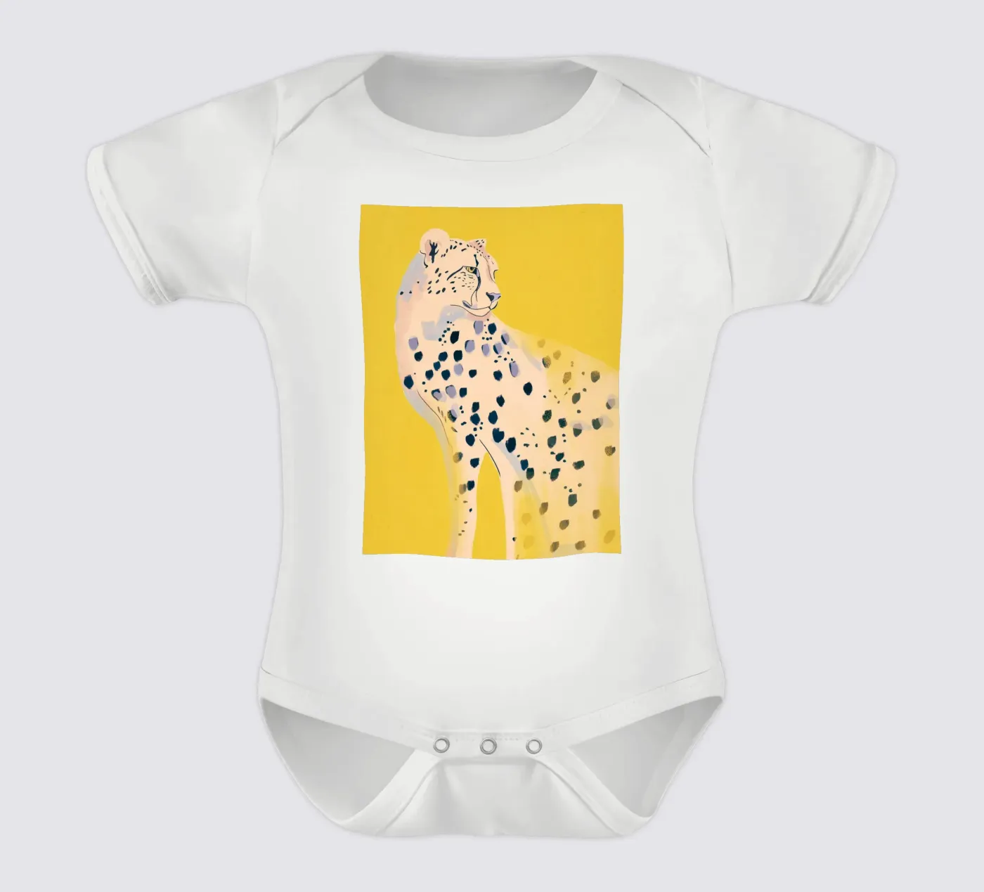Cheetah Kurzarm Babybody von ThingDesign